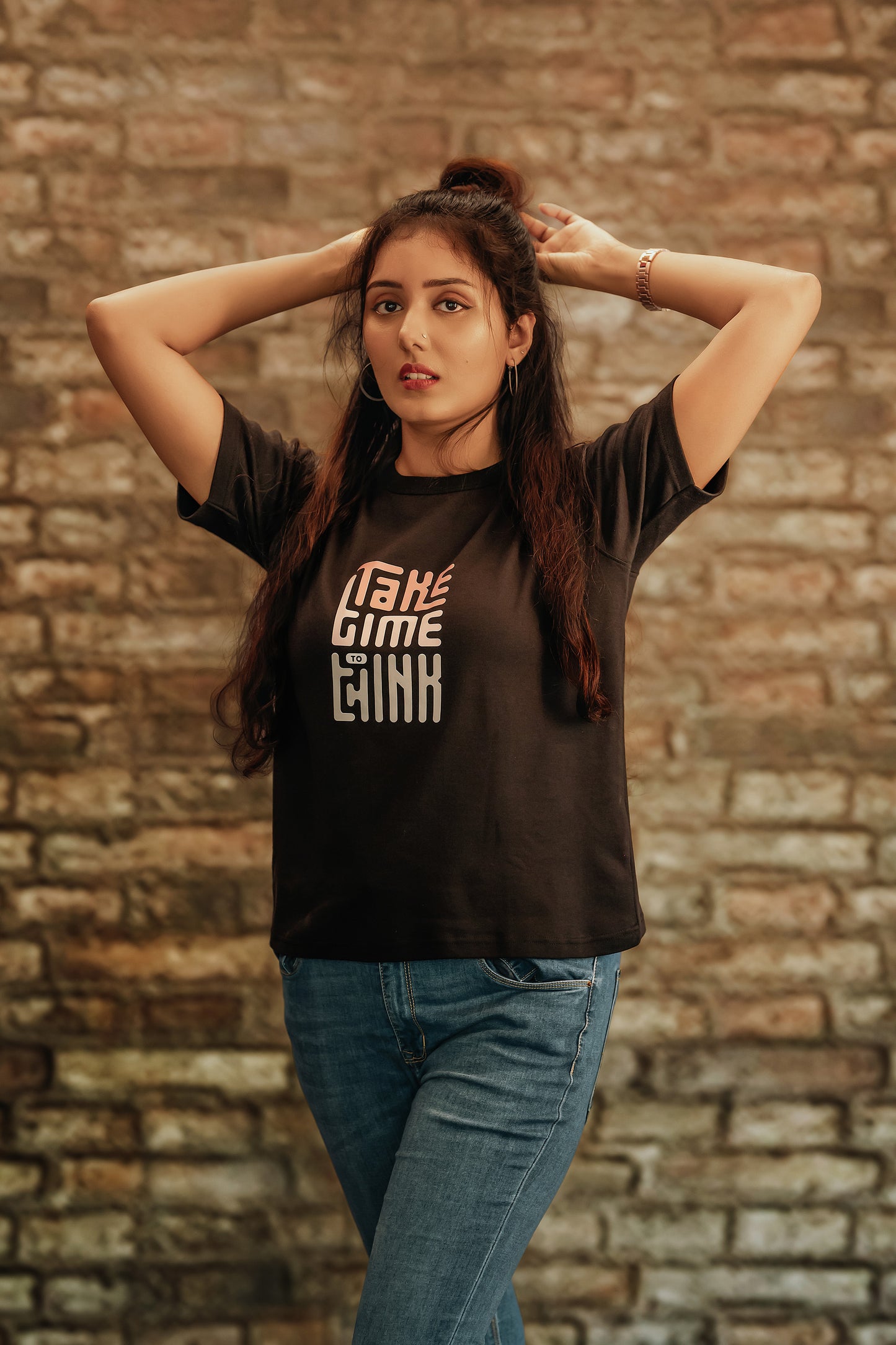 Organic Cotton Black Design Tee