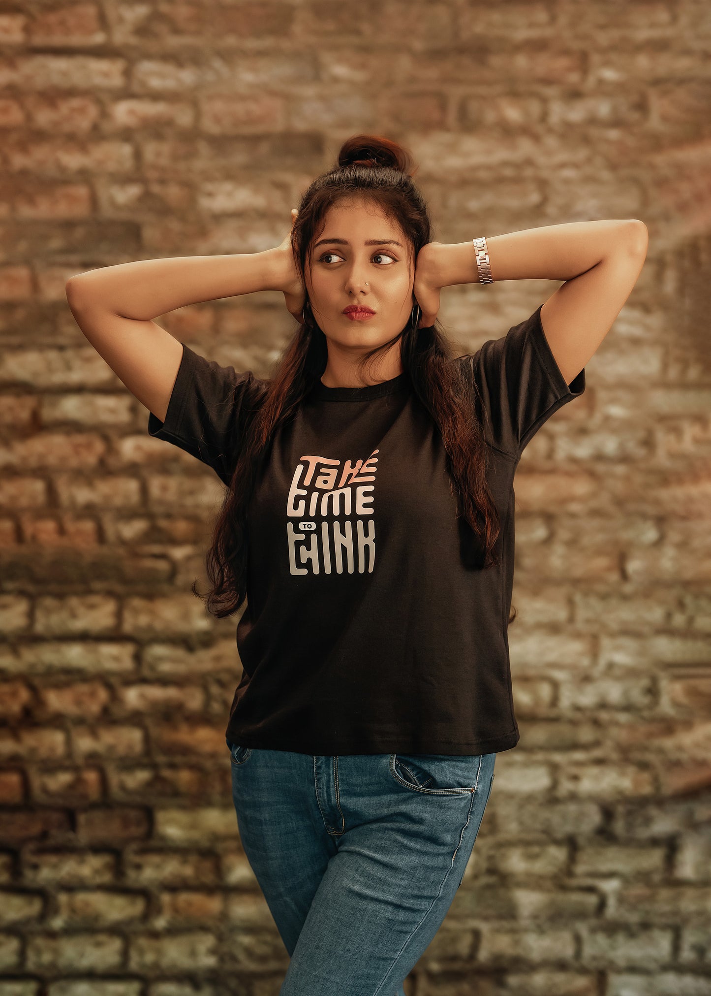 Organic Cotton Black Design Tee
