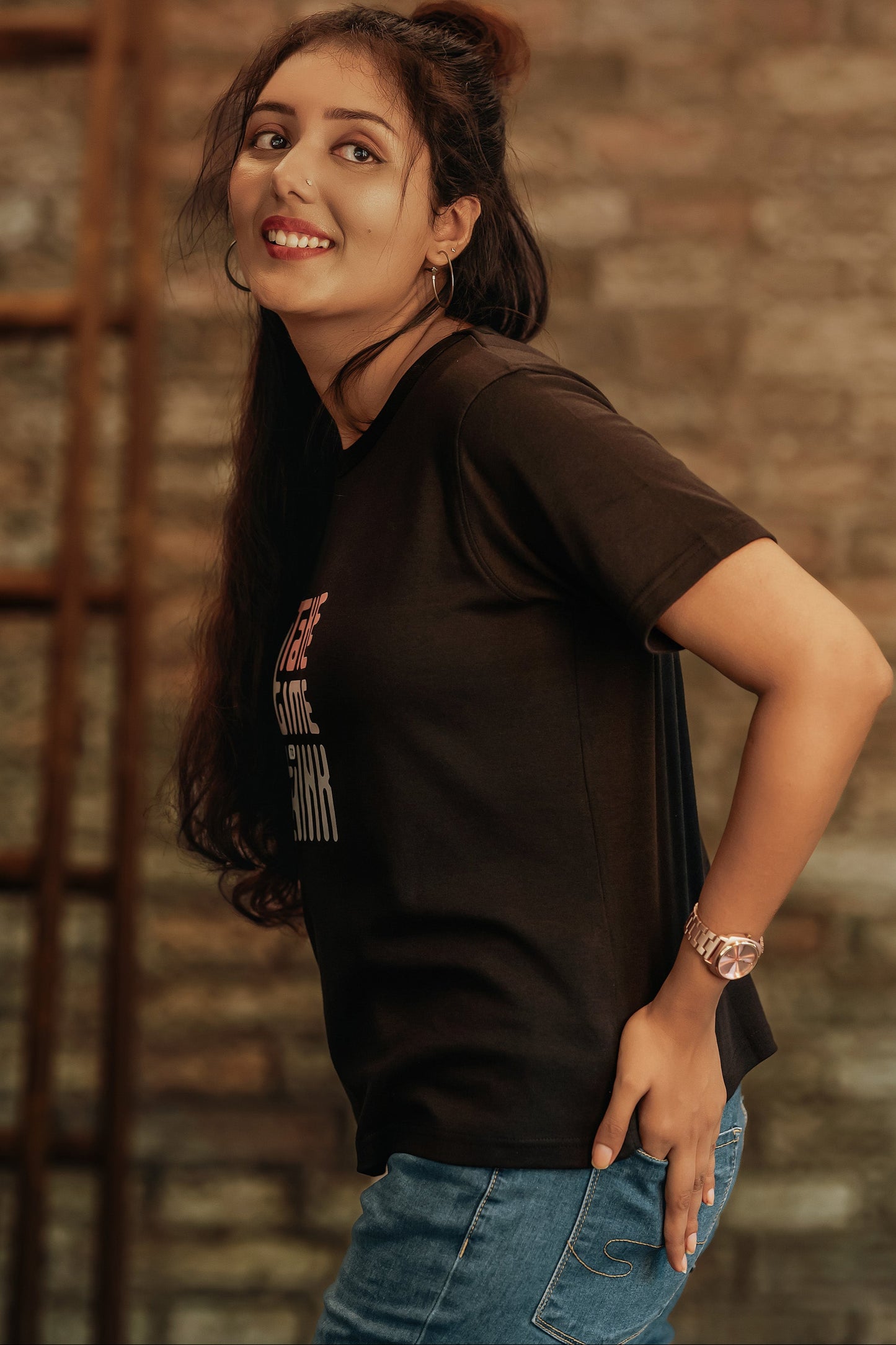 Organic Cotton Black Design Tee