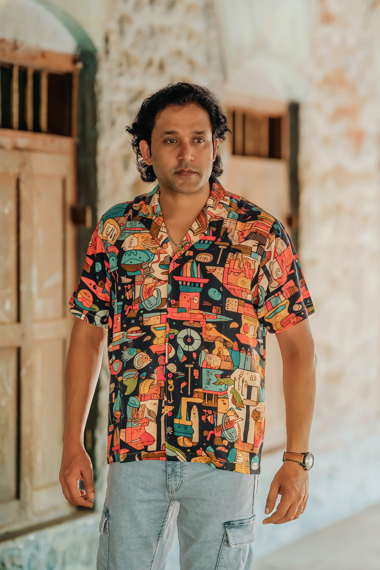 Lenzing Ecovero Shirt – Abstract 90s Art