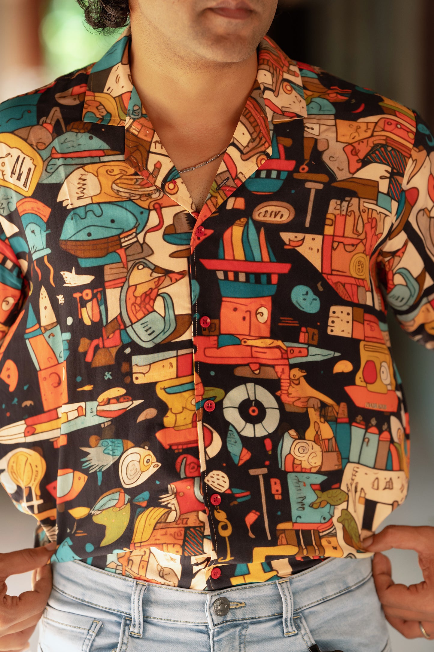 Lenzing Ecovero Shirt – Abstract 90s Art