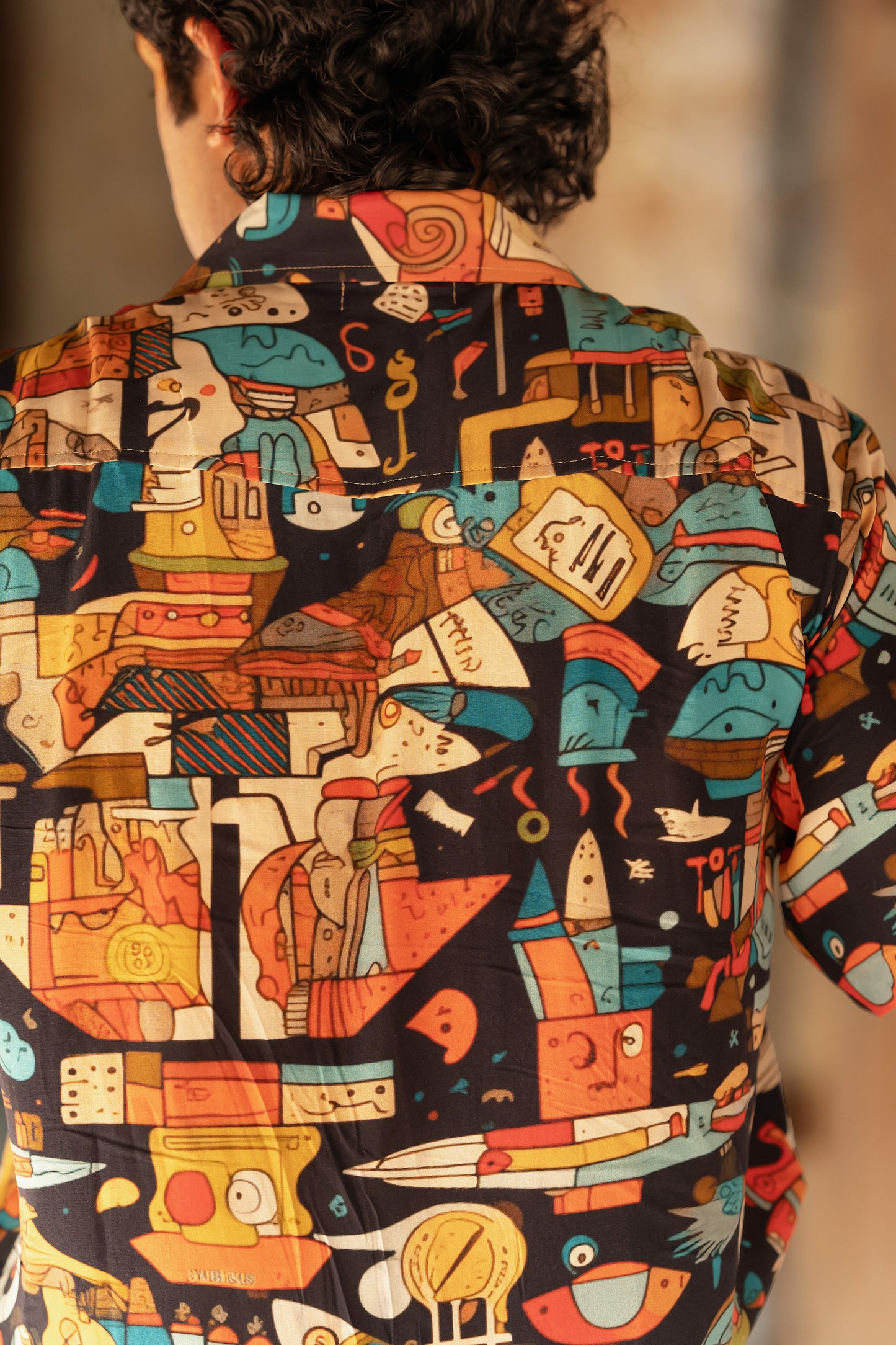 Lenzing Ecovero Shirt – Abstract 90s Art